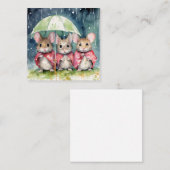 Schöne Watercolor-Maus-Karte Mitteilungskarte (Vorne/Hinten)