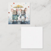 Schöne Watercolor-Maus-Karte Mitteilungskarte (Vorne/Hinten)