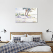 Schöne Watercolor Provence Landschaft Leinwanddruck (Insitu (Schlafzimmer))