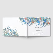 Schöne Watercolor-Vögel und Foliage-Hochzeit Gästebuch (Voll)