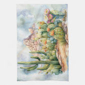 Schöne Watercolor Wüste Kakteen Landschaft Geschirrtuch (Vertikal)