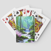 Schöne Waterfall Forest Playing Cards Spielkarten (Rückseite)