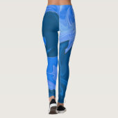 Schöne Waves Abstraktes Malerei Kunst Leggings (Rückseite)