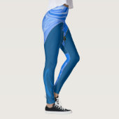 Schöne Waves Abstraktes Malerei Kunst Leggings (Rechts)