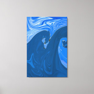 Schöne Waves Abstraktes Malerei Kunst Leinwanddruck