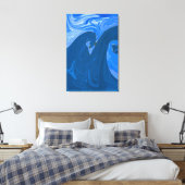 Schöne Waves Abstraktes Malerei Kunst Leinwanddruck (Insitu (Schlafzimmer))