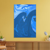 Schöne Waves Abstraktes Malerei Kunst Leinwanddruck (Insitu (Wohnzimmer))