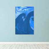 Schöne Waves Abstraktes Malerei Kunst Leinwanddruck (Insitu (Holzboden))
