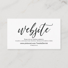 Schöne Website-Detailkarte für Hochzeiten Begleitkarte