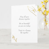 SCHÖNE WEDING GREETING CARD KARTE (Gelbe Blume)