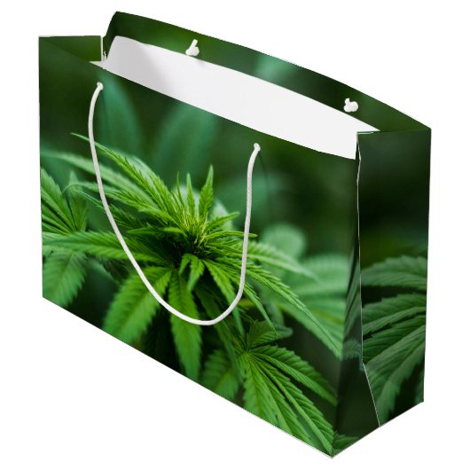 Schöne Weed Große Geschenktüte (Rückseite Schrägansicht)
