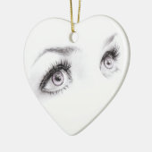 Schöne weibliche Augen, die Minimalistische Kunst  Keramikornament (Links)