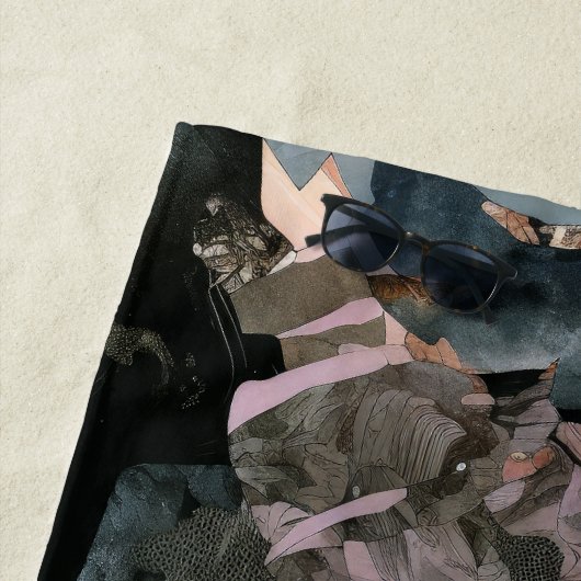 Schöne weibliche Collage Strandtuch (Beispiel)