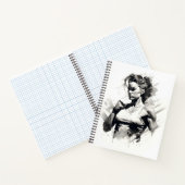 Schöne weibliche Skizze Bodybuilder Notizblock (Innenseite)