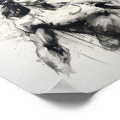 Schöne weibliche Skizze Bodybuilder Poster (Ecke)