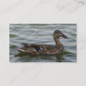 Schöne weibliche Stockenten-Ente Visitenkarte (Rückseite)