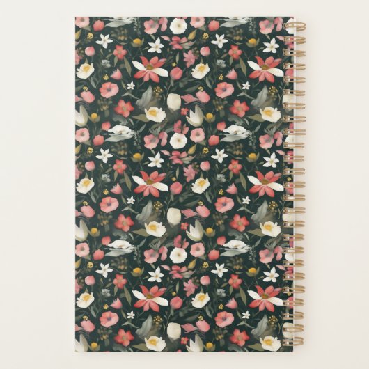 Schöne weibliche Wildblume Calender Planer (Rückseite)