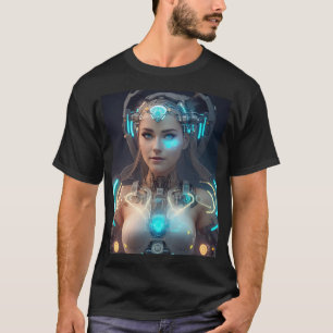 Schöne Weiblichkeit Glows Cyborg T-Shirt