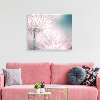 Schöne weich rosa Delikate Blume Leinwanddruck