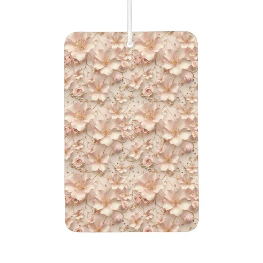 Schöne weich rosa Pastell floral Autolufterfrischer (Vorderseite)