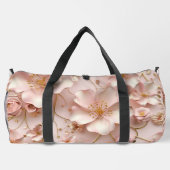 Schöne weich rosa Pastell floral Duffle Bag (Rückseite)