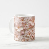 Schöne weich rosa Pastell floral Kaffeetasse (Vorderseite Links)