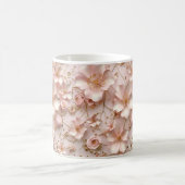 Schöne weich rosa Pastell floral Kaffeetasse (Mittel)