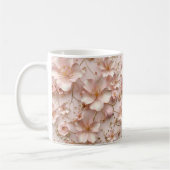 Schöne weich rosa Pastell floral Kaffeetasse (Links)