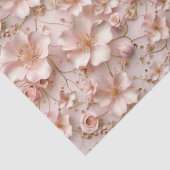 Schöne weich rosa Pastell floral Seidenpapier (Detail)