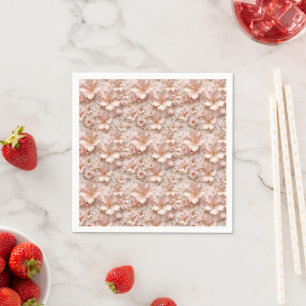 Schöne weich rosa Pastell floral Serviette
