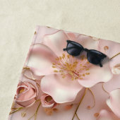 Schöne weich rosa Pastell floral Strandtuch (Beispiel)
