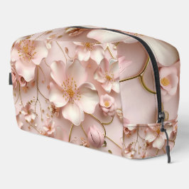 Schöne, weich rosa Pastell floralbedruckt Waschbeutel