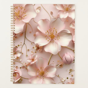 Schöne, weich rosa Pastellfarben Blüten Planer