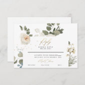 Schöne, weiche, botanische Foliage RSVP Karte (Vorne/Hinten)