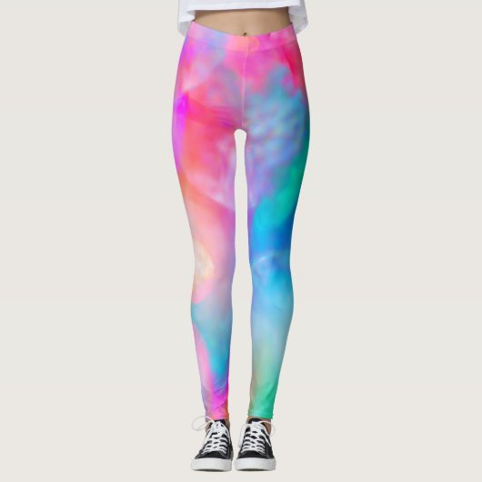 Schöne, weiche, farbenfrohe Regenbogen-Leggings Leggings (Vorderseite)