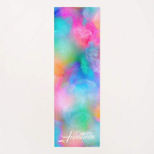Schöne weiche farbenfrohe Regenbogen Yoga Mat Yogamatte (Vorderseite)