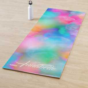 Schöne weiche farbenfrohe Regenbogen Yoga Mat Yogamatte