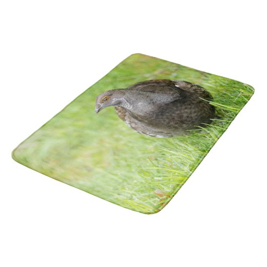 Schöne, weiche Grouse im Gras Badematte (Schrägansicht)