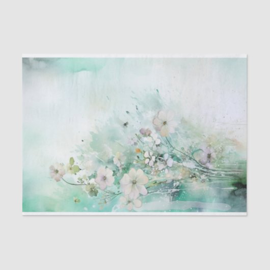 Schöne, weiche pastellfarbene Blume Seidenpapier (Vorderseite)