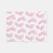 Schöne weiche rosa Baby-Abdrücke Fleecedecke (Vorderseite (Horizontal))