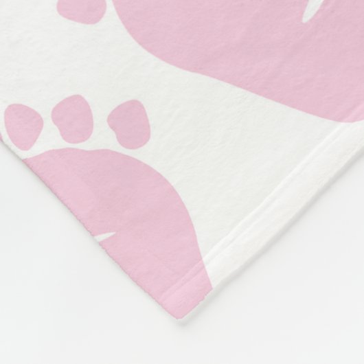 Schöne weiche rosa Baby-Abdrücke Fleecedecke (Ecke)