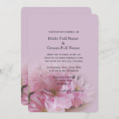 Schöne, weiche Rosa Kirschblüte Frühjahrshochzeit Einladung (Vorne/Hinten)