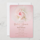 Schöne weiche Rosa Rose Elegantes Brautparty Einladung (Vorderseite)