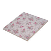 Schöne weiche Vintage-Rosen und Blätter Fliese (Seite)