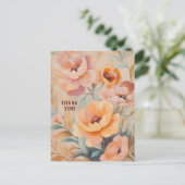 Schöne weiche Wildblumen Blume DANKEN Postkarte (Stehend Vorderseite)