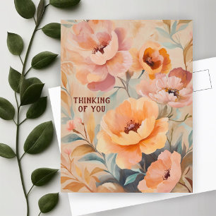 Schöne weiche Wildblumen Blume DENKEN SIE Postkarte
