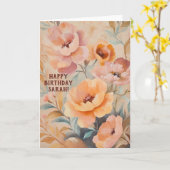 Schöne weiche Wildblumen Blume KUSTOM GEBURTSTAG Karte (Gelbe Blume)