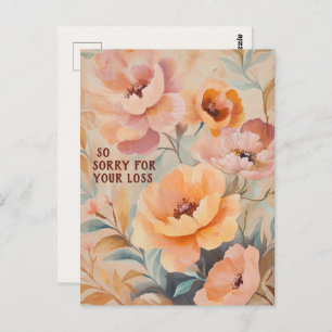 Schöne weiche Wildblumen Blume SORRY FÜR VERLUST Postkarte