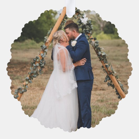 Schöne Weihnachten Florals 1. Weihnachten Verheira Ornament Karte (Rückseite)