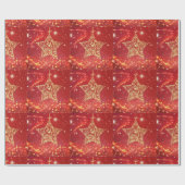 Schöne Weihnachten, Goldener Stern, Glitzern Geschenkpapier (Flach)